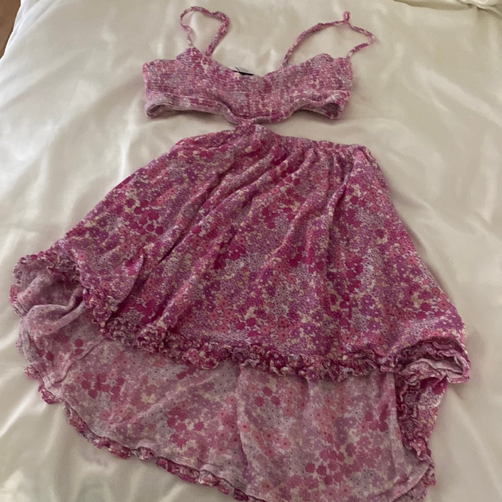 splash pink floral dress